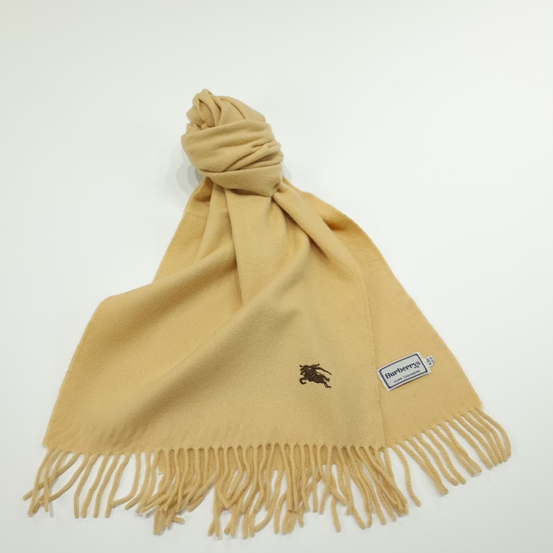 MX217 버버리 카멜머스타드 캐시미어 목도리 머플러 상품이미지2