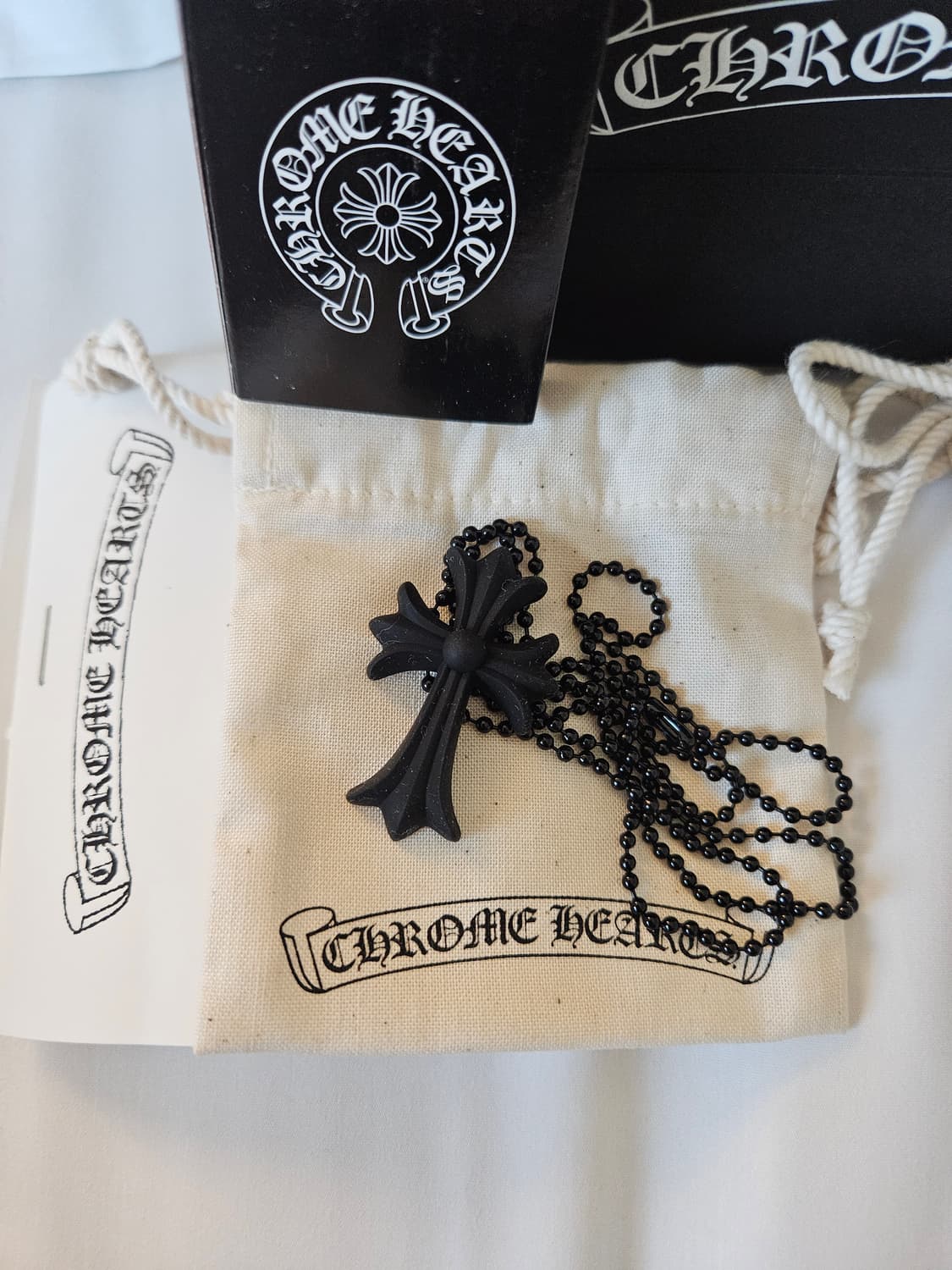 실리콘 크롬하츠 목걸이 블랙 & 투명 상품이미지3