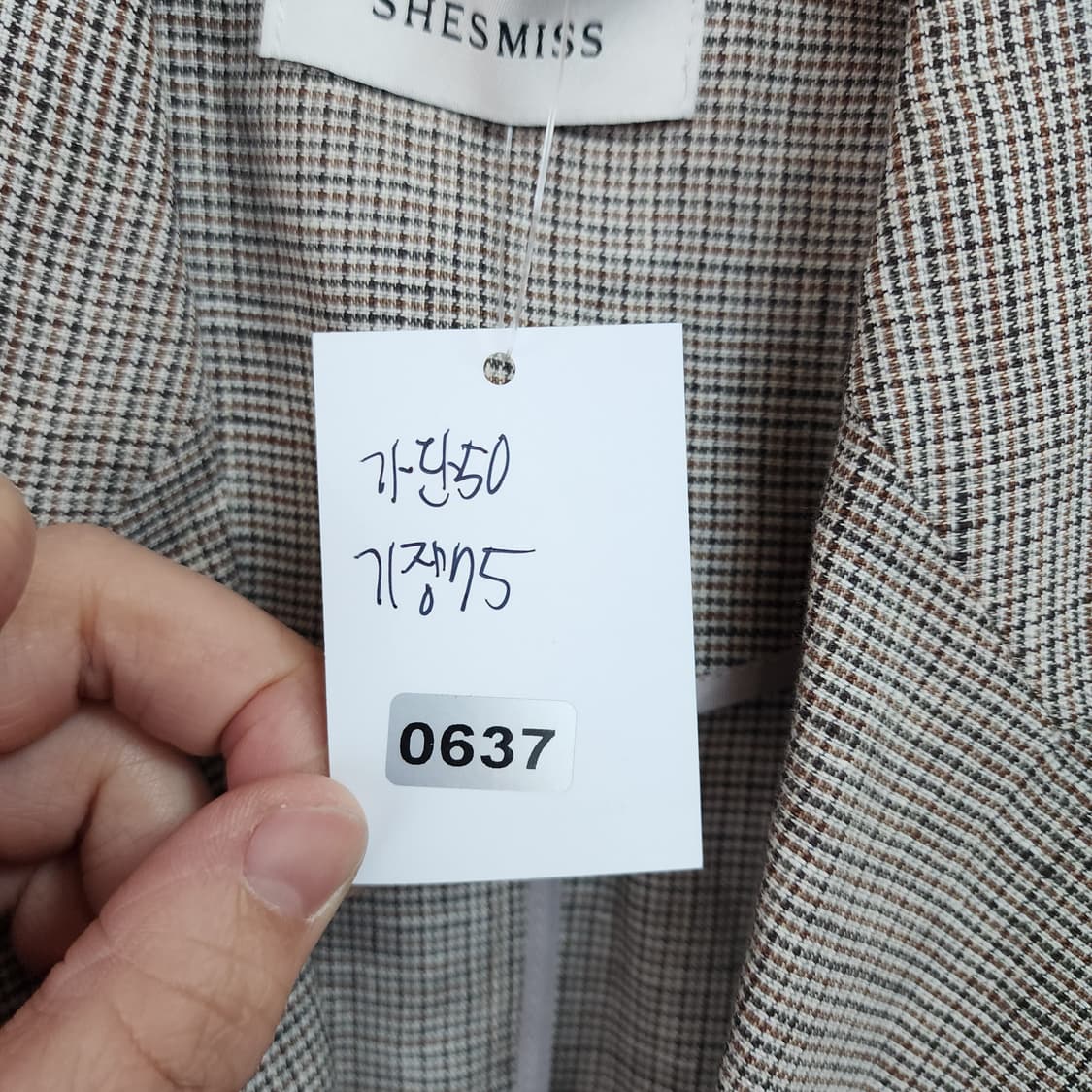 쉬즈미스 체크 패턴 여성 자켓 상품이미지8