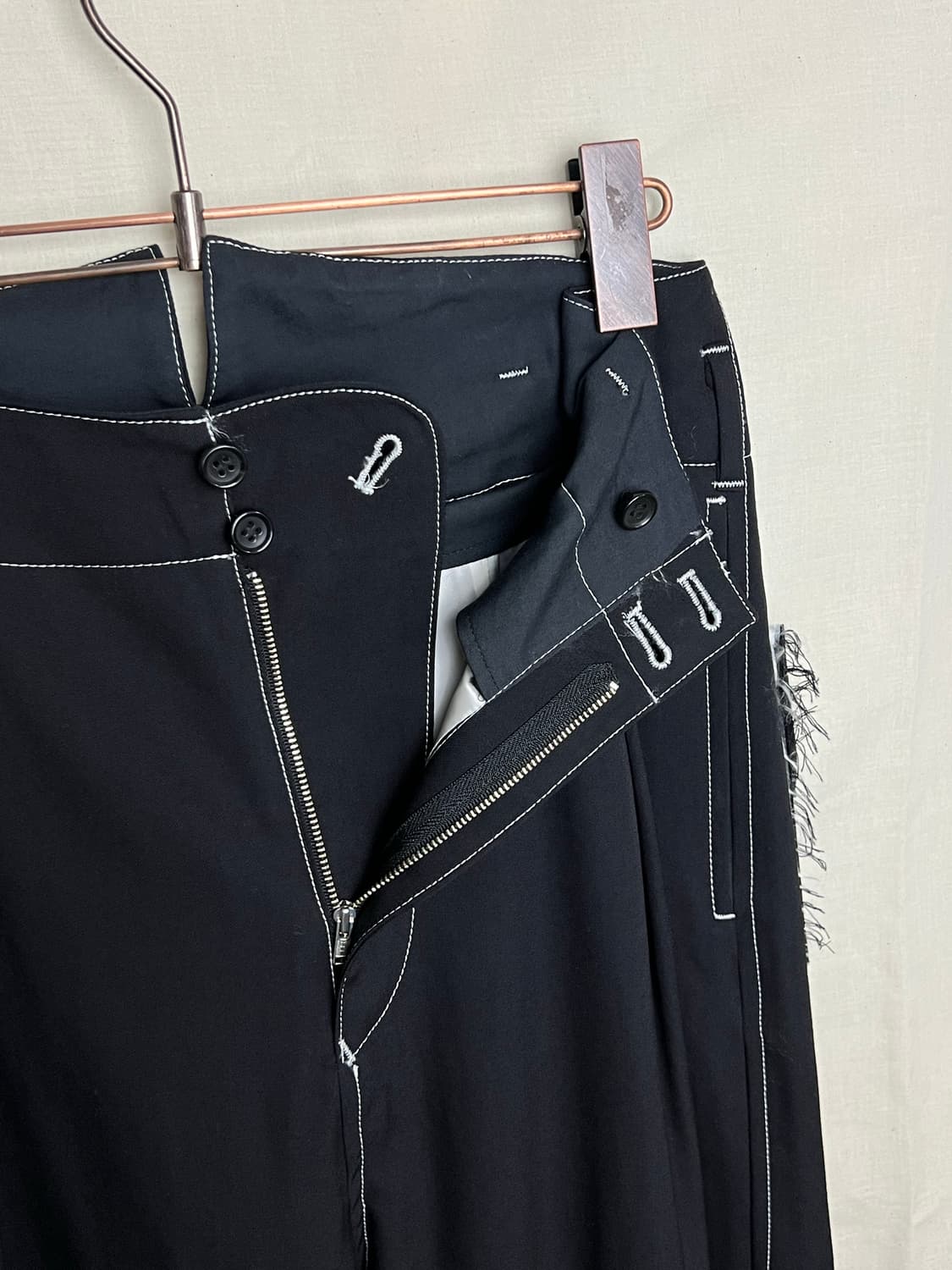 SULVAM 설밤 하이웨스트 스티치 스트레이트 팬츠 상품이미지5