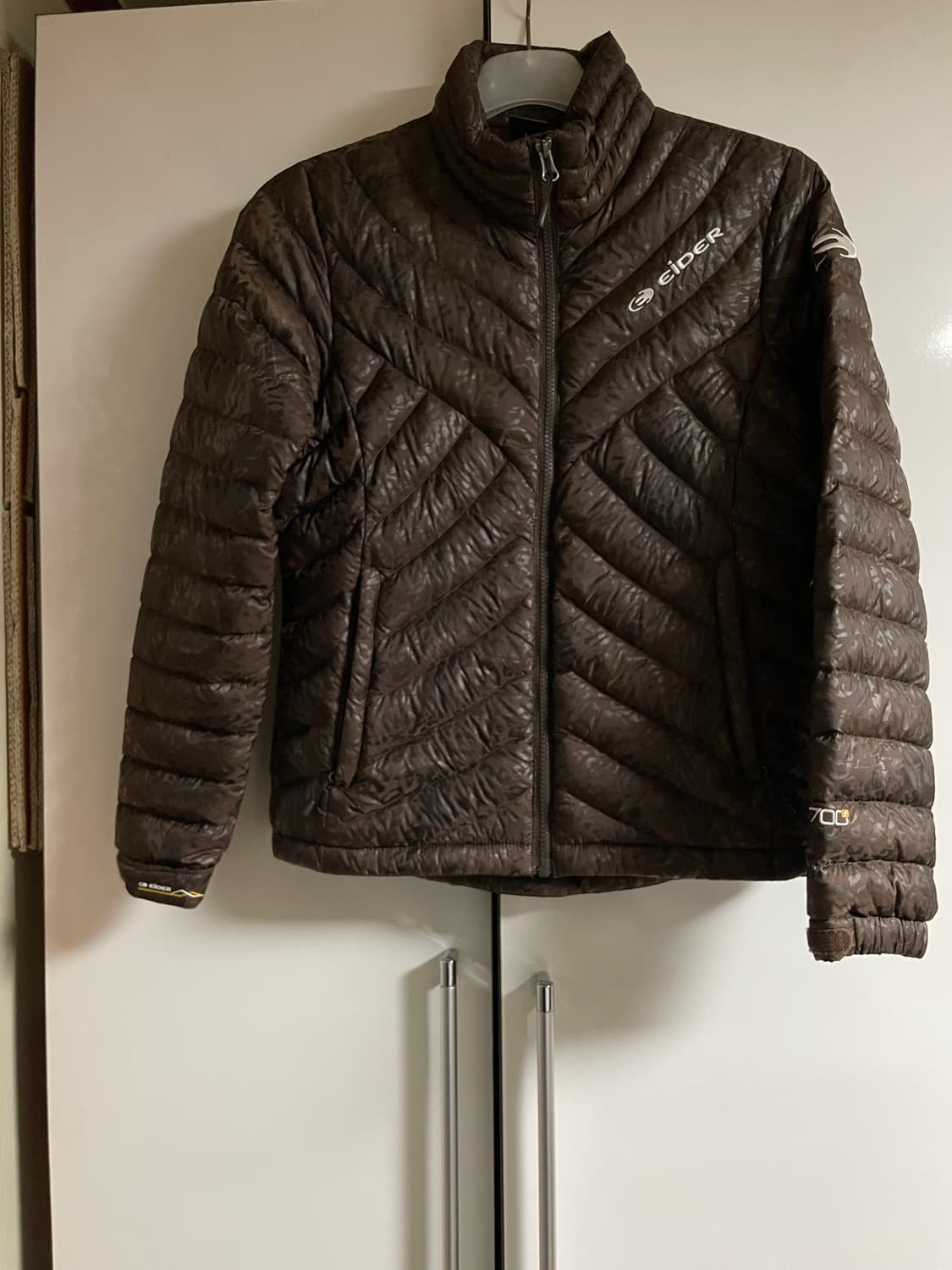 아이더 패턴 슬림 다운 자켓 경량 패딩 상품이미지1