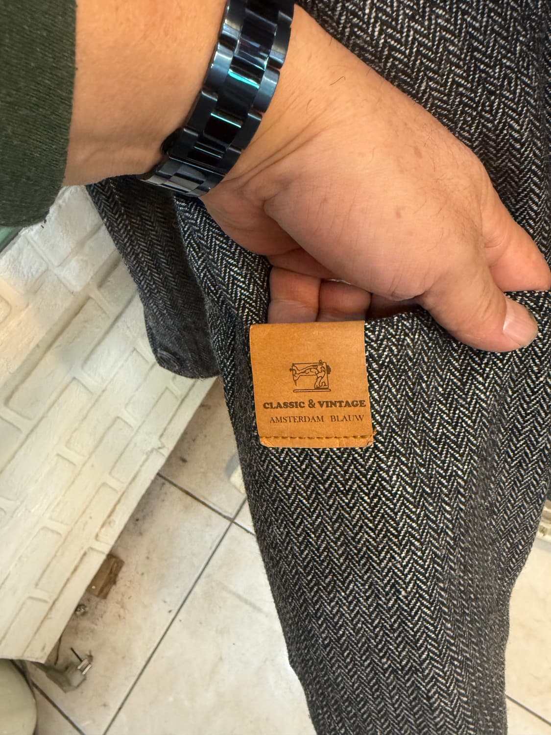 100 정품 아스페시 빈티지 해링본자켓 팝니다 상품이미지4