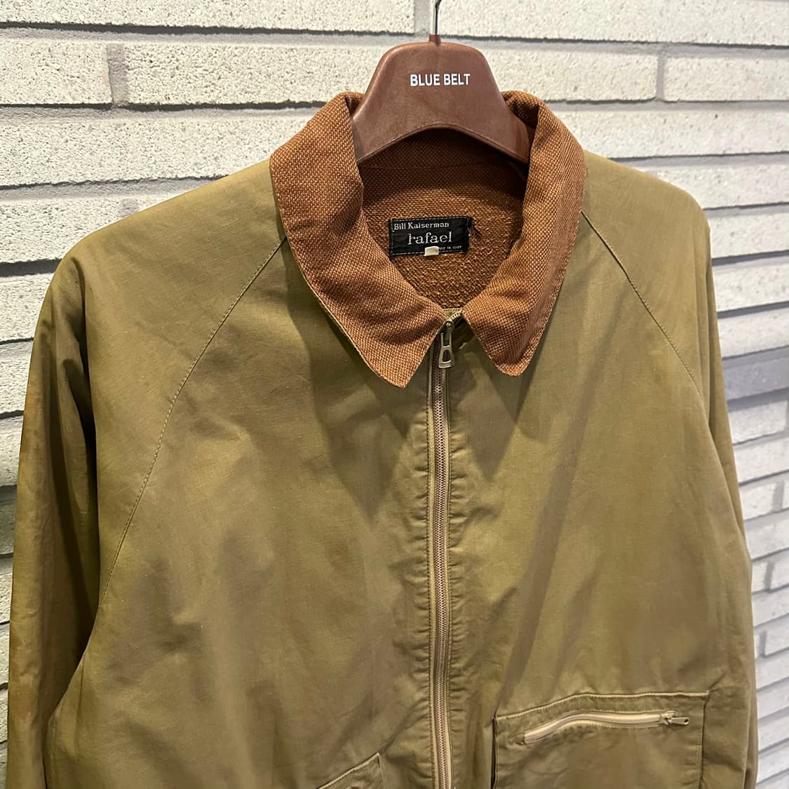 JPN VINTAGE 데님 투톤 바시티 워크자켓 소매배색 자수 디테일 상품이미지4