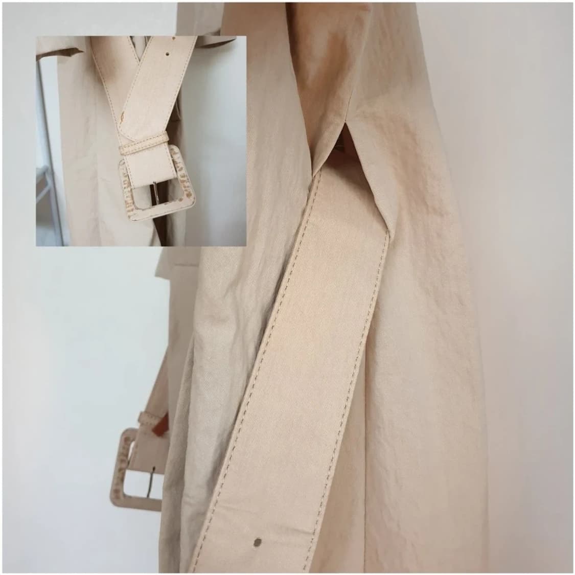 명품 MARNI 마르니 쇼라인 오픈카라 하이웨이스트 벨티드 원피스형 코트 상품이미지6