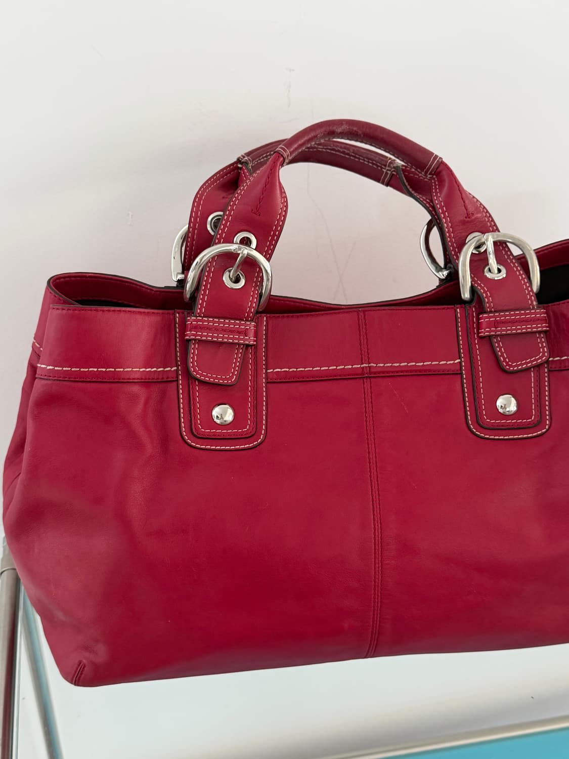90’s Coach red shoulder bag 상품이미지4