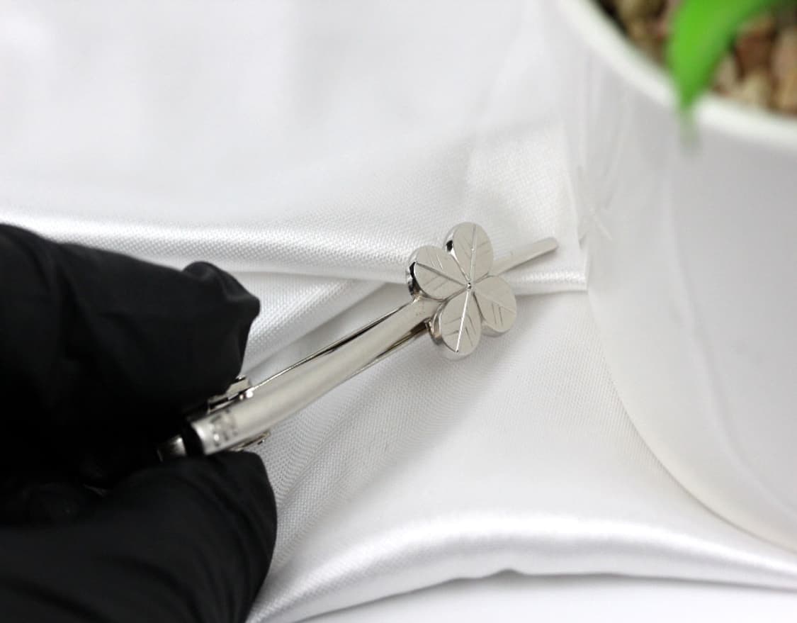 소니아리키엘 A+등급 5.6cm 네잎클로버 명품 넥타이핀 빈티지 상품이미지4