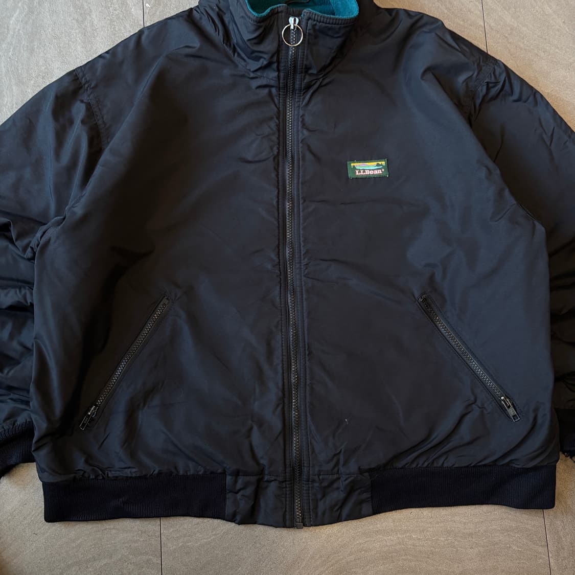 90s L.L.bean 90년대 생산 엘엘빈 블랙 웜업 자켓 상품이미지4