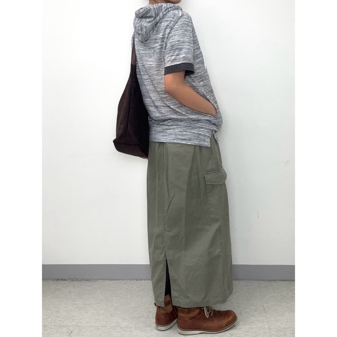 빈티지 그레이 후드티 상품이미지4