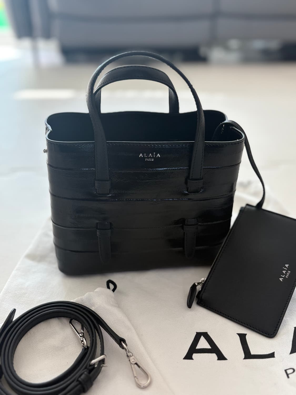 알라이아백 미나 20 장어가죽 백 (새상품)  상품이미지3