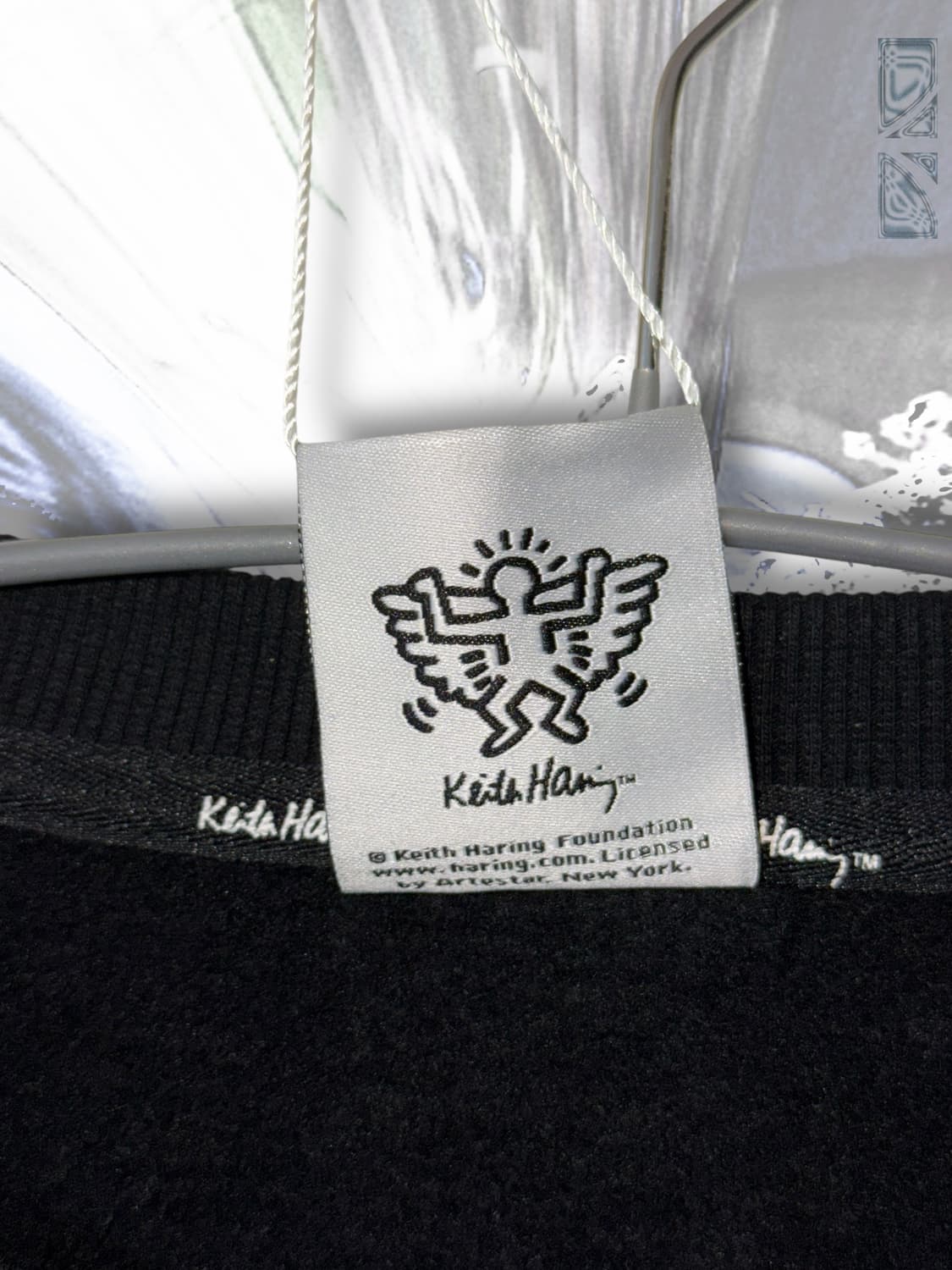 Keith Haring 블랙 기모 맨투맨 상품이미지7