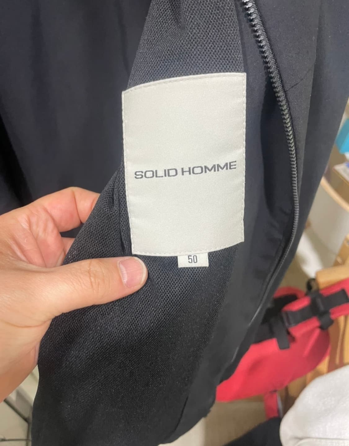 솔리드옴므 봄버 블루종 50사이즈 상품이미지3