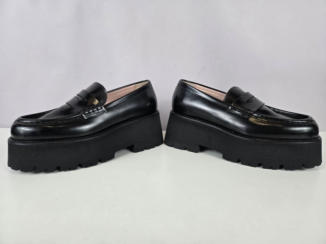 MSGM 엠에스지엠 여성 35 플랫폼 통굽 로퍼 신발 구두 블랙 상품이미지4