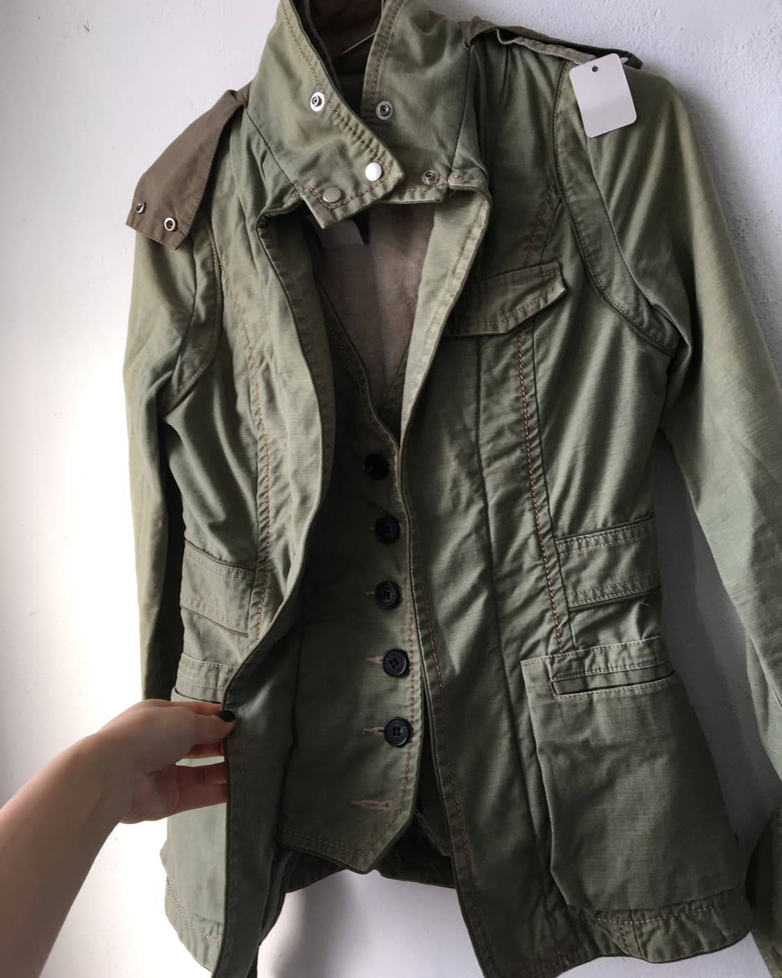 Layered point high neck jacket 상품이미지4