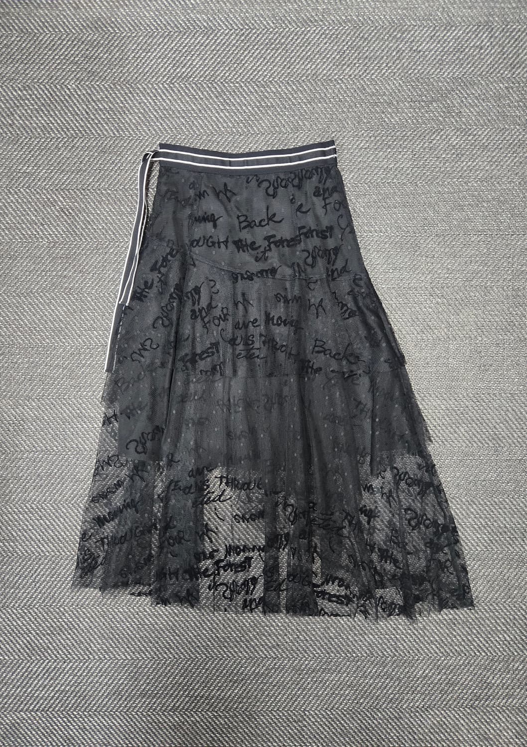 에고이스트 블랙 망사 스커트 상품이미지2