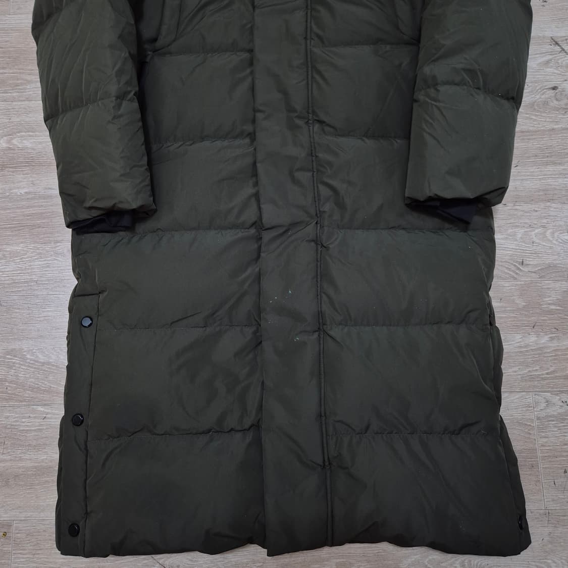 탑텐 폴라리스 카키 밀리터리 덕다운 후드 롱패딩 점퍼 M(95) 상품이미지3