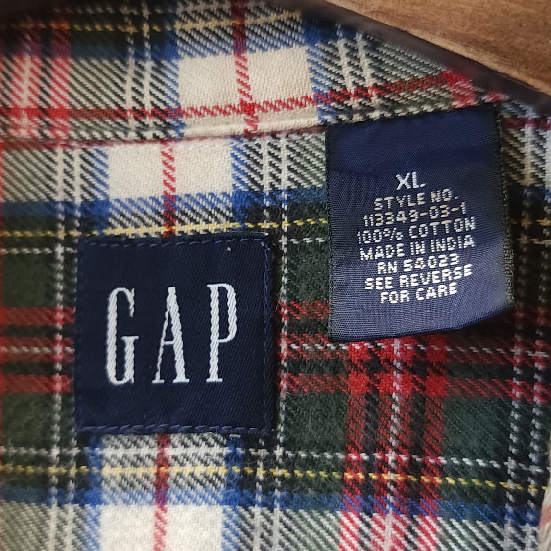 90s 올드갭 셔츠 아메리칸 체크셔츠 플레드셔츠 워크 포켓 L 상품이미지6