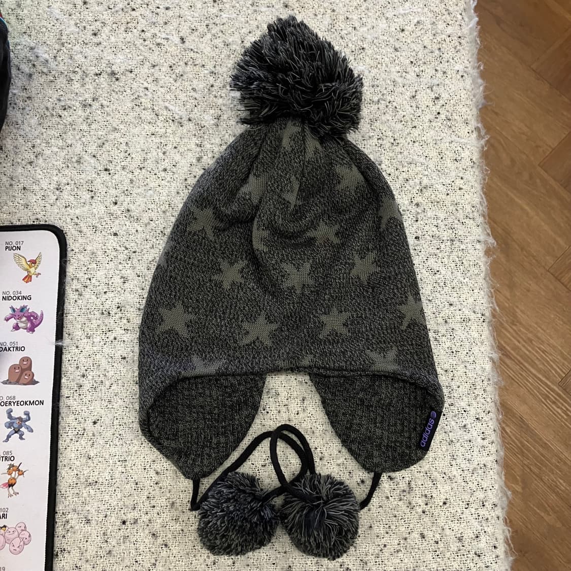 N121 아디다스 스타 별 방울 비니 귀도리 상품이미지2