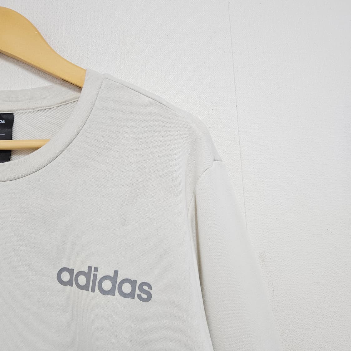 3XL 110 아디다스 백로고 맨투맨 크림 아이보리 상품이미지6