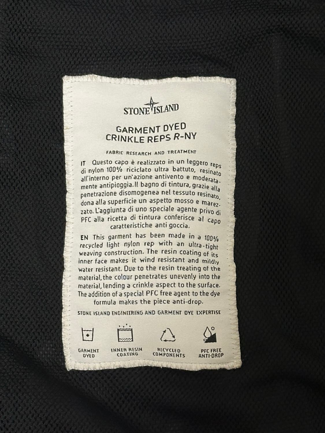 스톤아일랜드 크링클랩스 자켓 24ss XXL(105-110) 국내판 상품이미지2