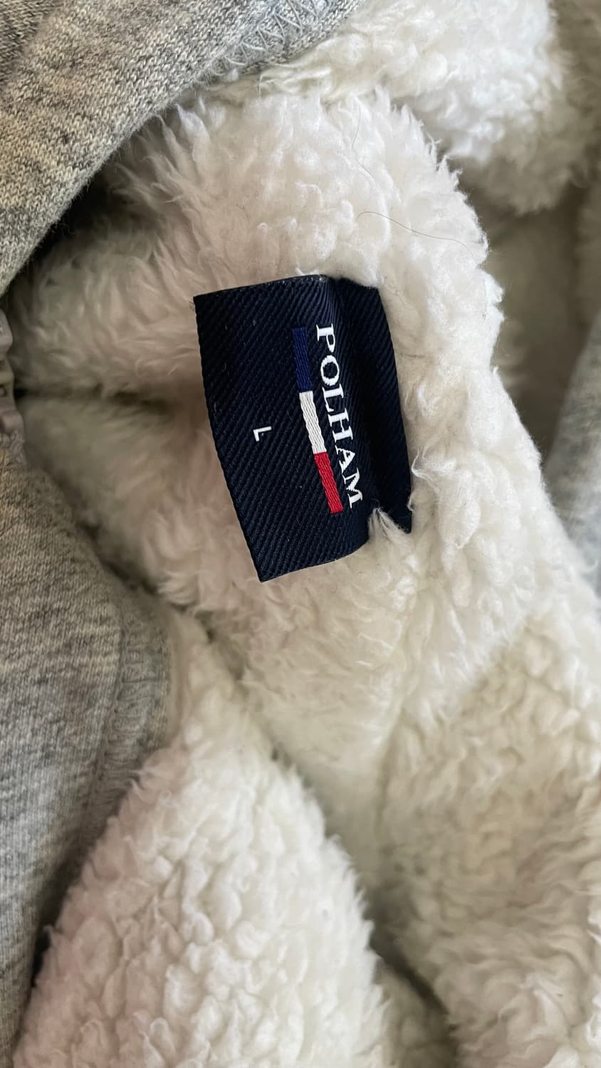 POLHAM 양털 후드집업 회색 상품이미지4