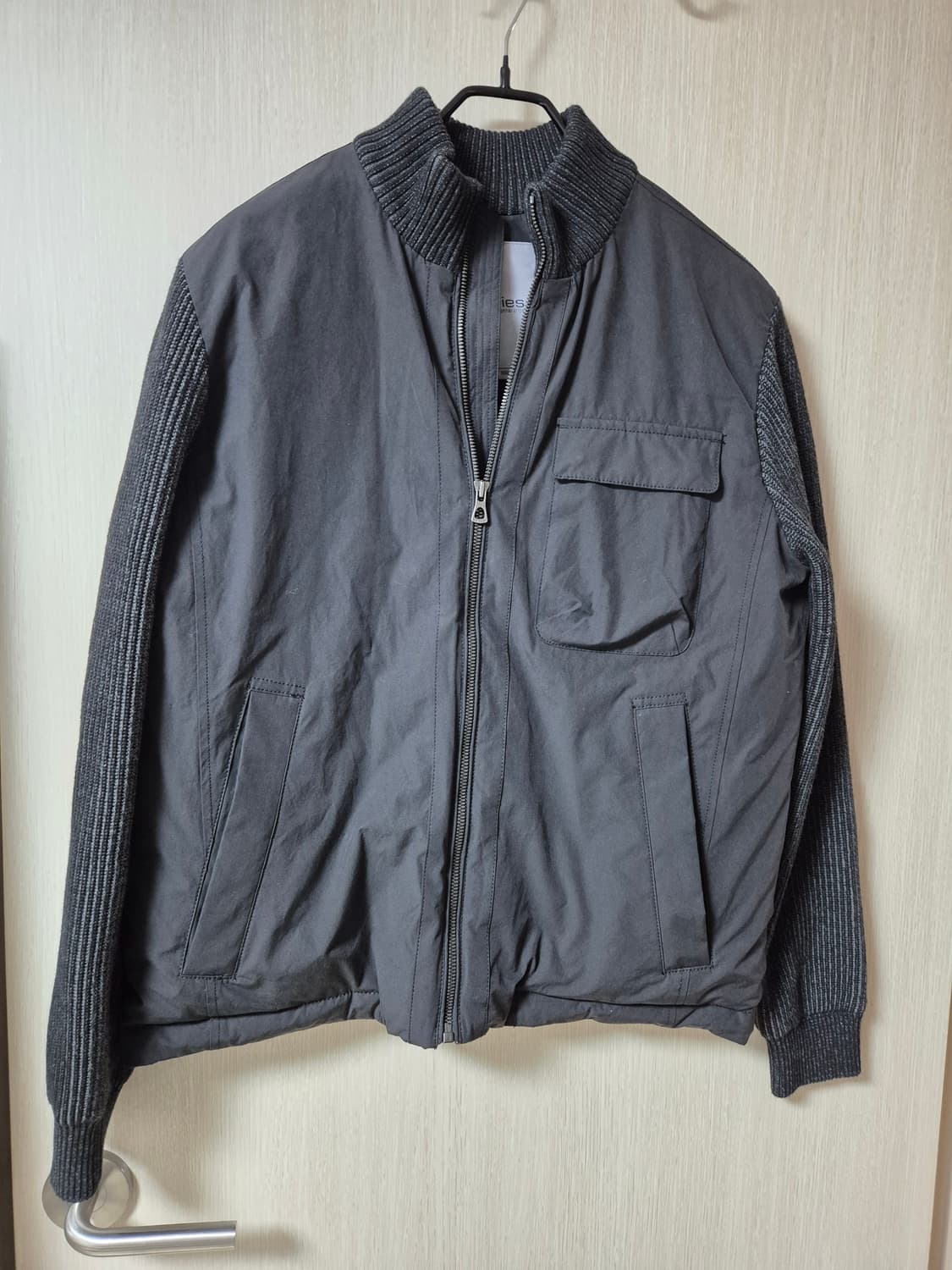 series 시리즈  니트 패치 점퍼 그레이 21년  구스패딩 상품이미지2