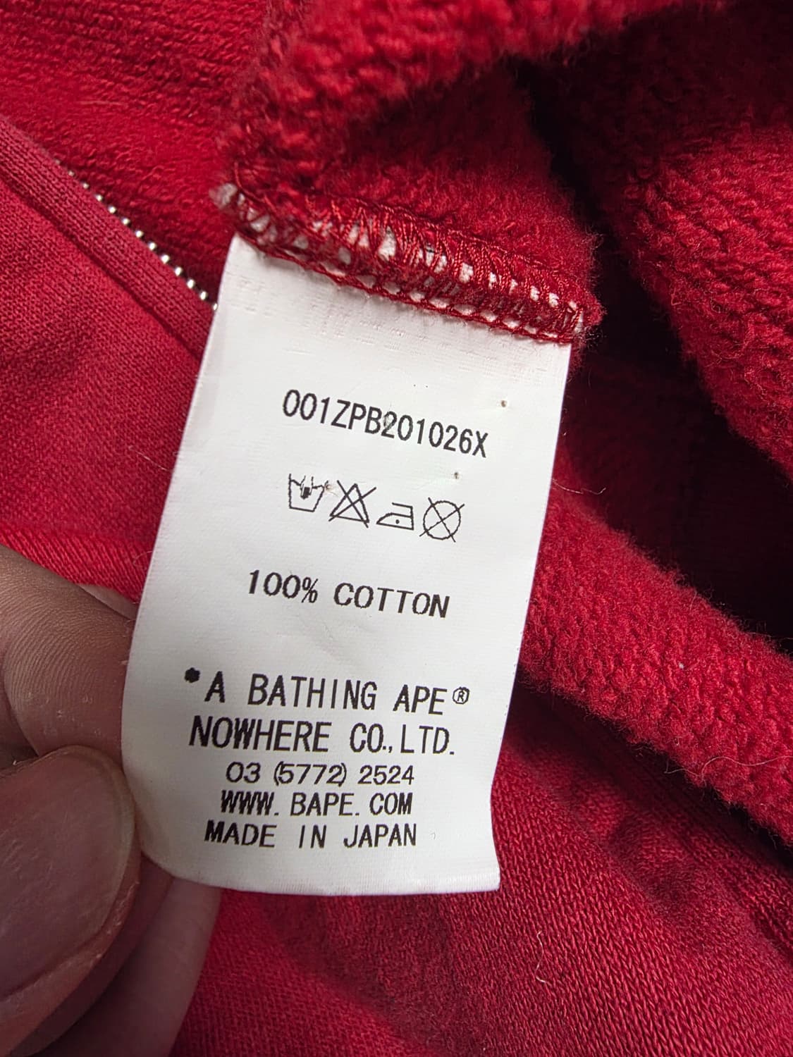 베이프 샤크후드 레드 카모 반반 후드집업 상품이미지5