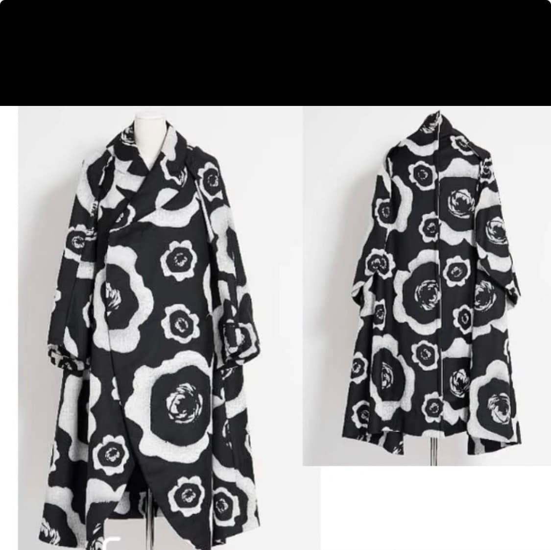 새상품 꼼데가르송 꼼꼼라인 로즈 코트 S 22FW 상품이미지3