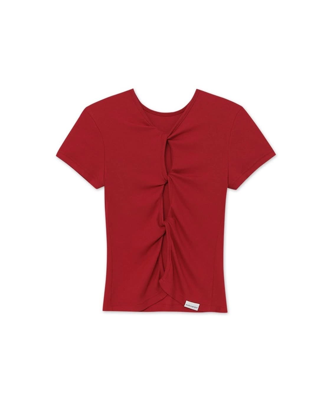 썬번프로젝트 Two-way Twist T-shirt, Red 상품이미지3