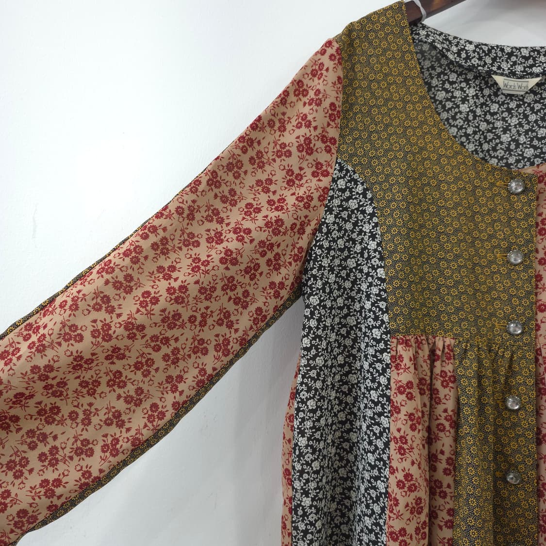 빈티지 믹스 플로럴 패치워크 블라우스 상품이미지5