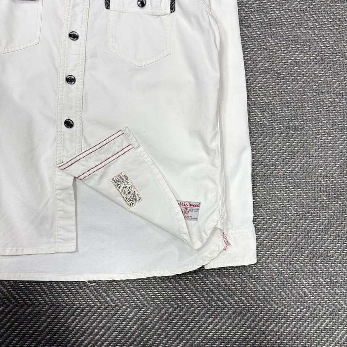 플래시 리포트 화이트 아메카지 셔츠 v0382 상품이미지6