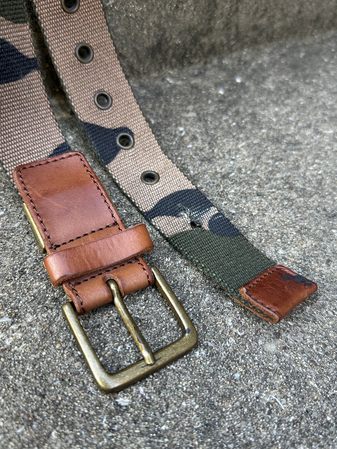 Vintage camo belt 상품이미지4