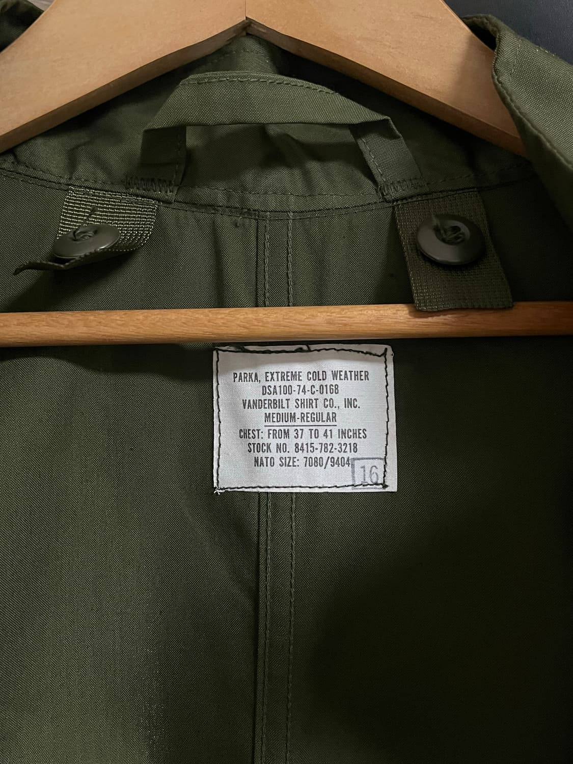 M65 피쉬테일 파카 오리지널 개파카 M 데드스탁 상품이미지4