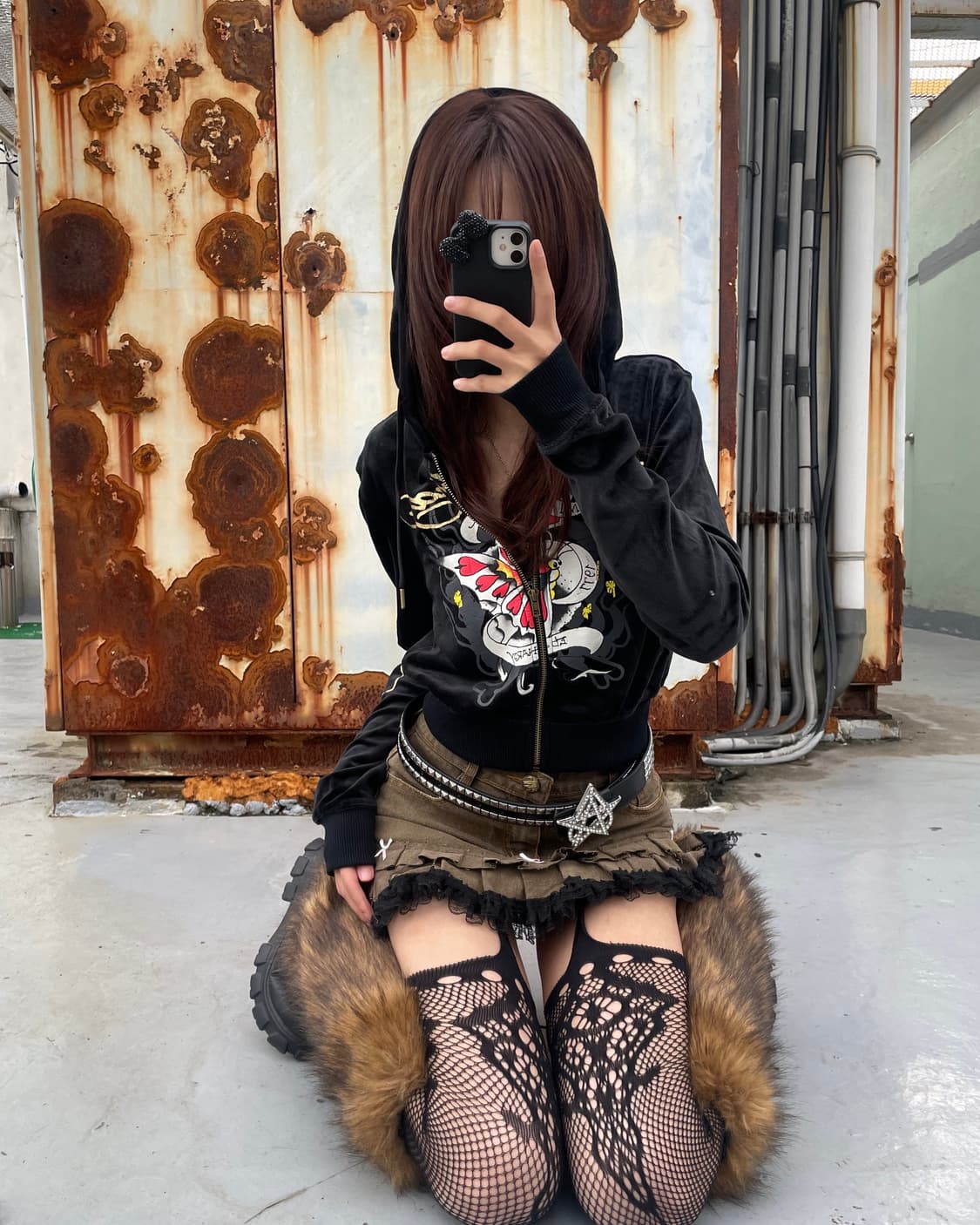 🎸Ed Hardy 블랙 프린팅 후디🎸 상품이미지3