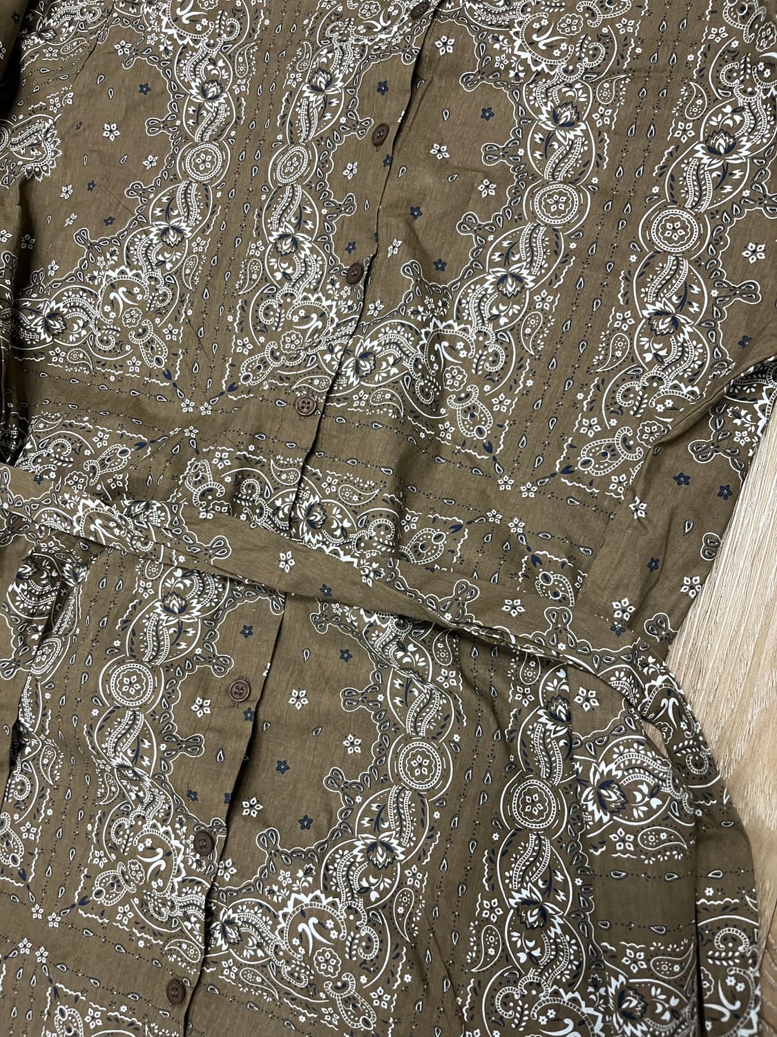 페이즐리 셔츠 원피스 상품이미지3