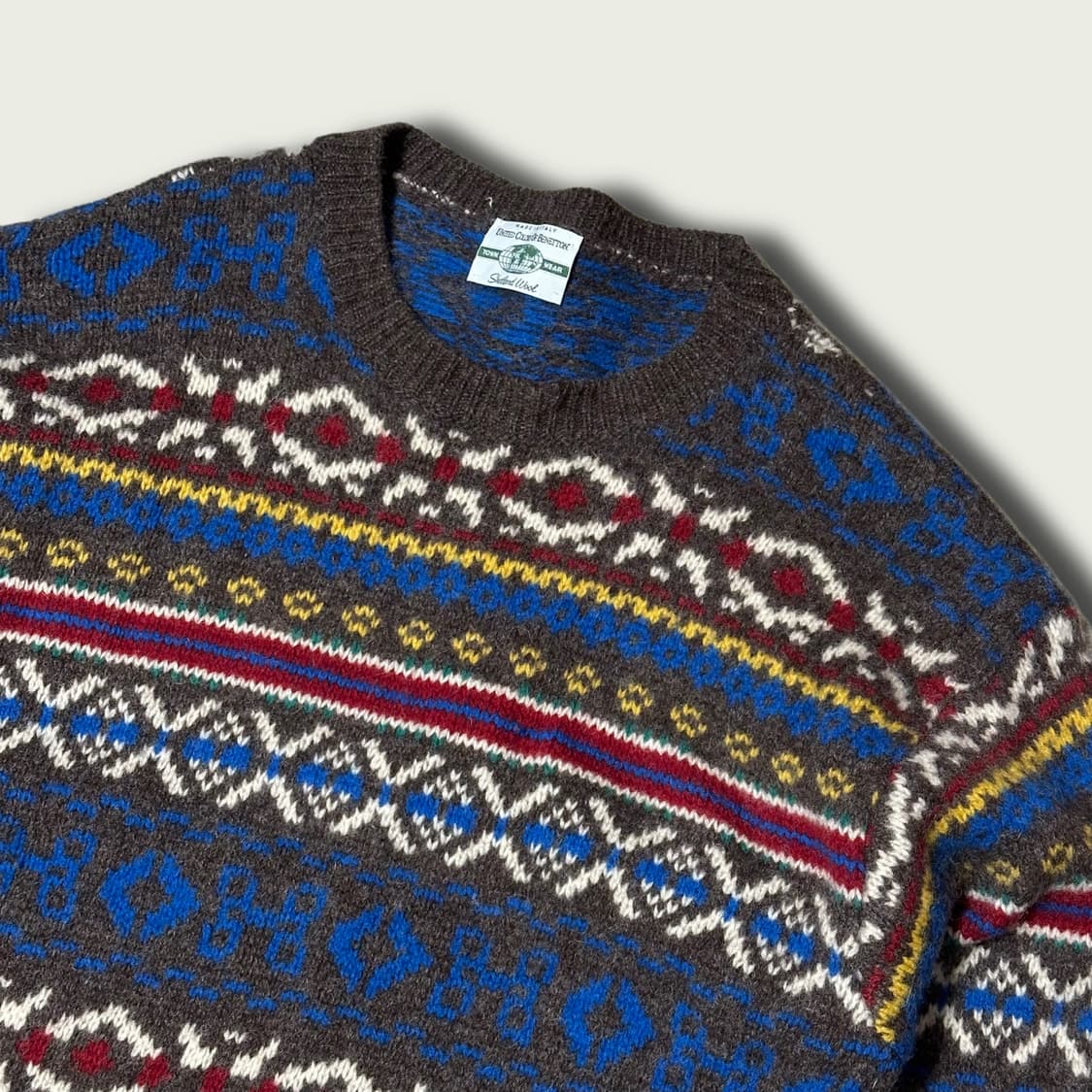 90's 베네통 페어아일 셔틀랜드 울 니트 상품이미지2