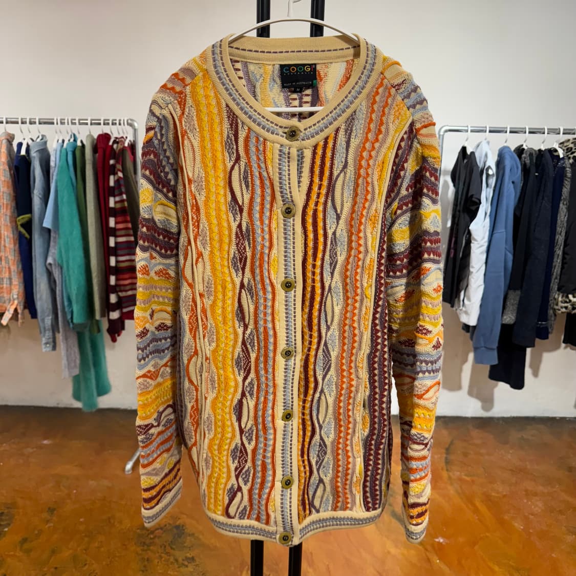 빈티지 에스닉 패턴 니트 가디건 상품이미지1