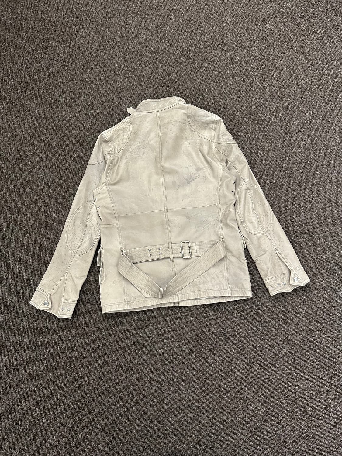 OS)Monkey time vintage 벨티드 레더자켓 상품이미지8