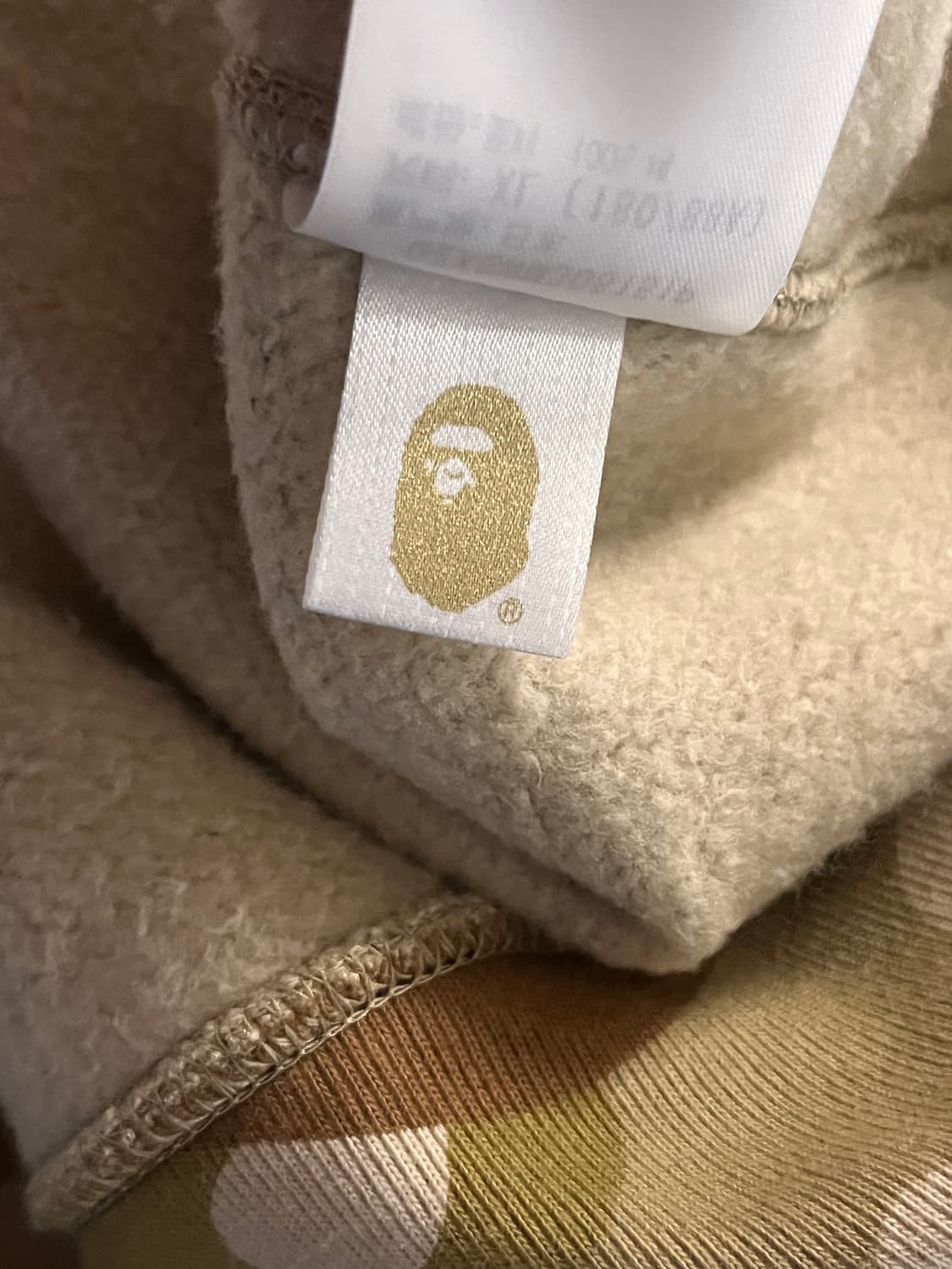 새상품급) 베이프 베이지 카모 샤크 후드집업 상품이미지5