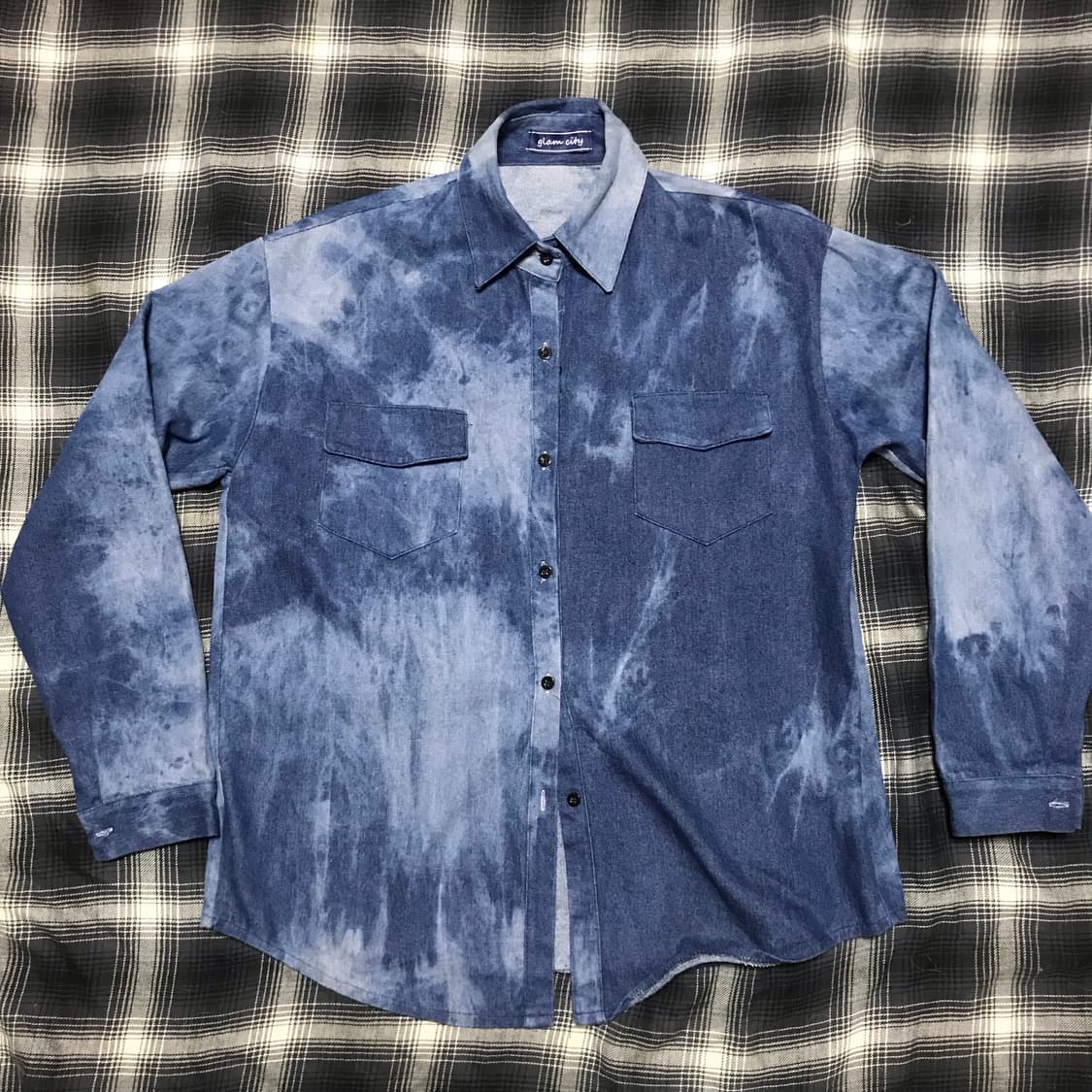 재팬 90s 나바호 자수 워싱 커스텀 메이드 데님 셔츠 상품이미지2