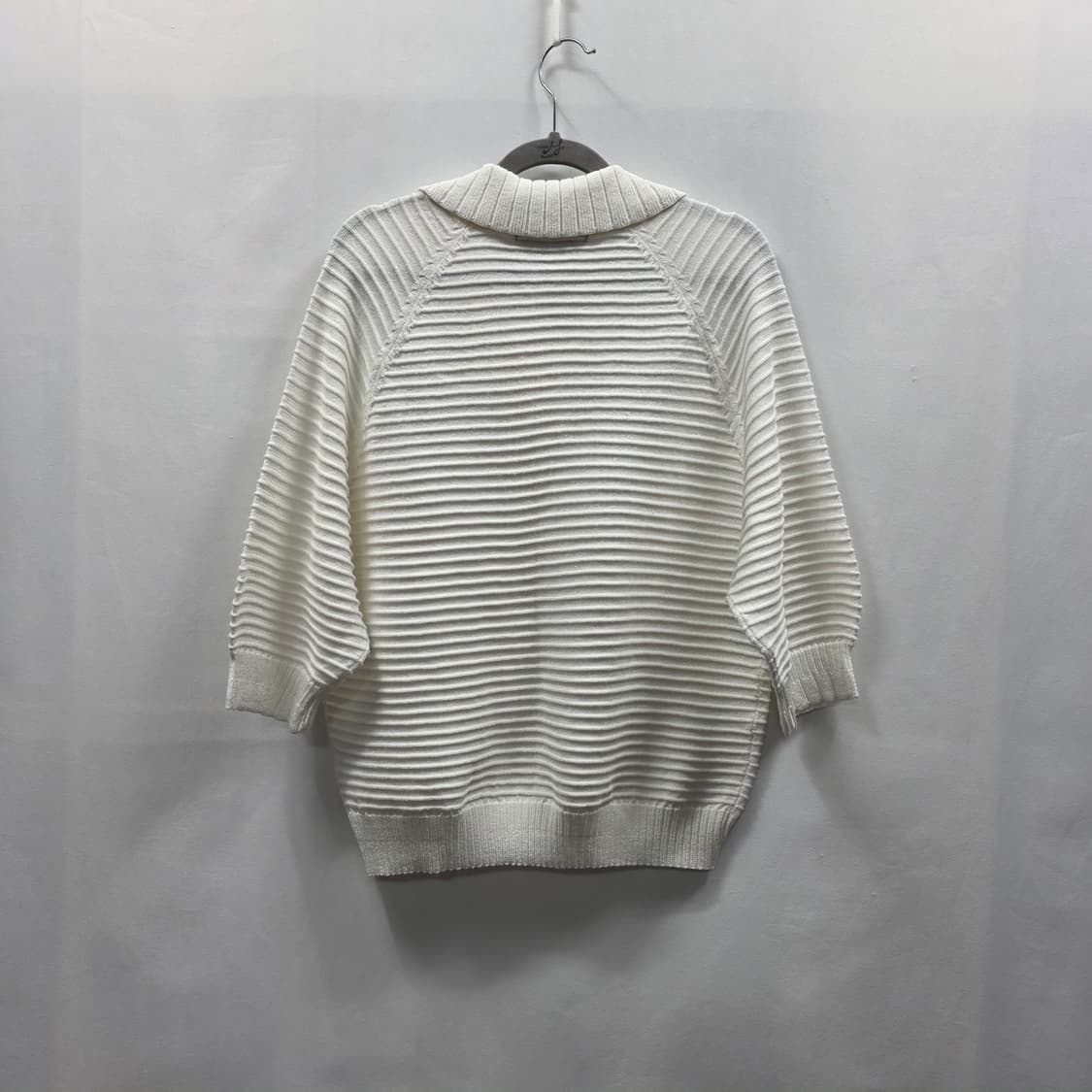 0178 [칼 라거펠트]라비에라 카라 화이트 골지 니트 66 상품이미지2