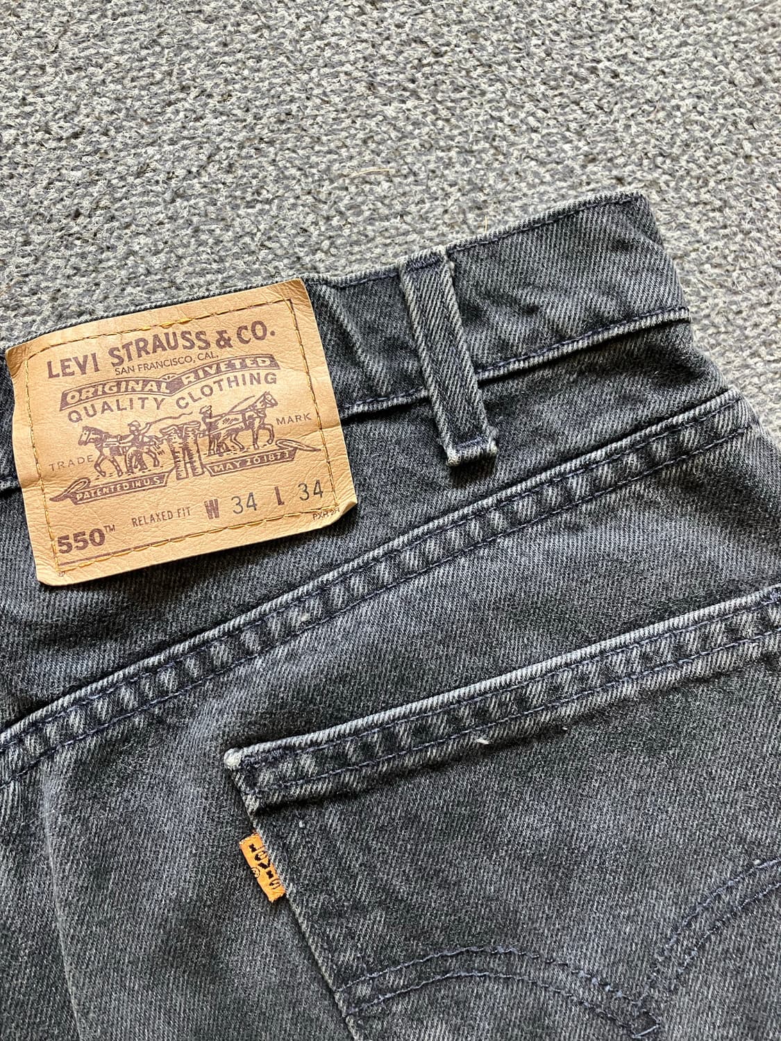 343 90s usa 리바이스 550 흑청 블랙 오렌지탭 상품이미지1
