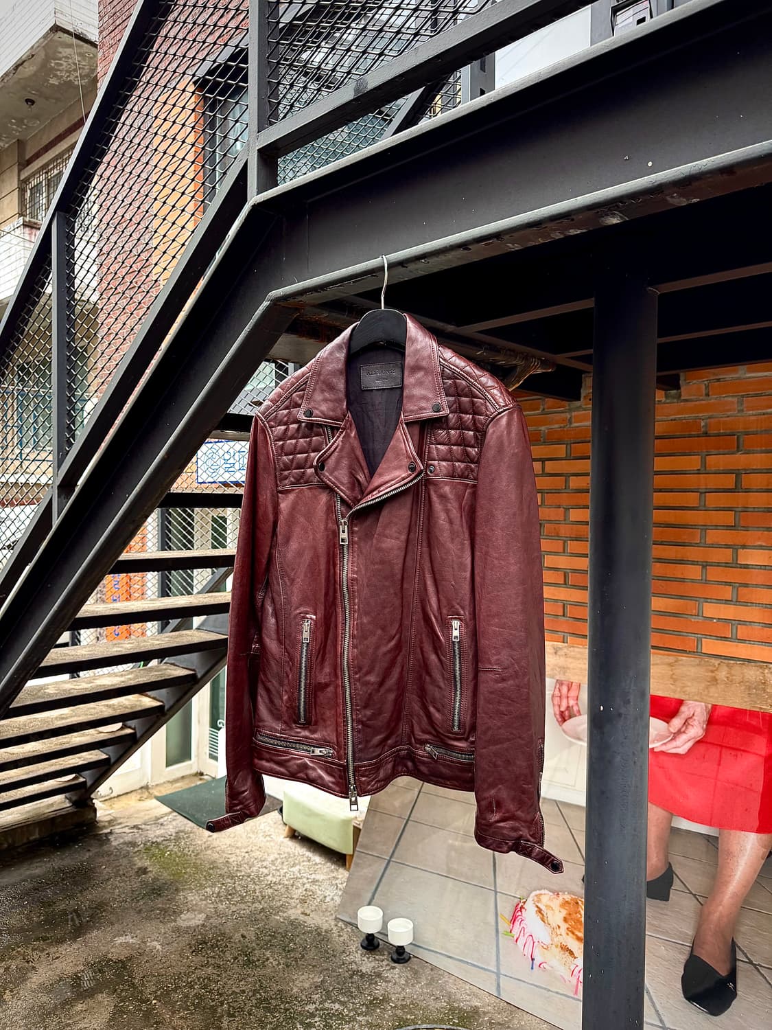 ALLSAINTS – Deep Brown Lambskin Rider Ja 상품이미지1