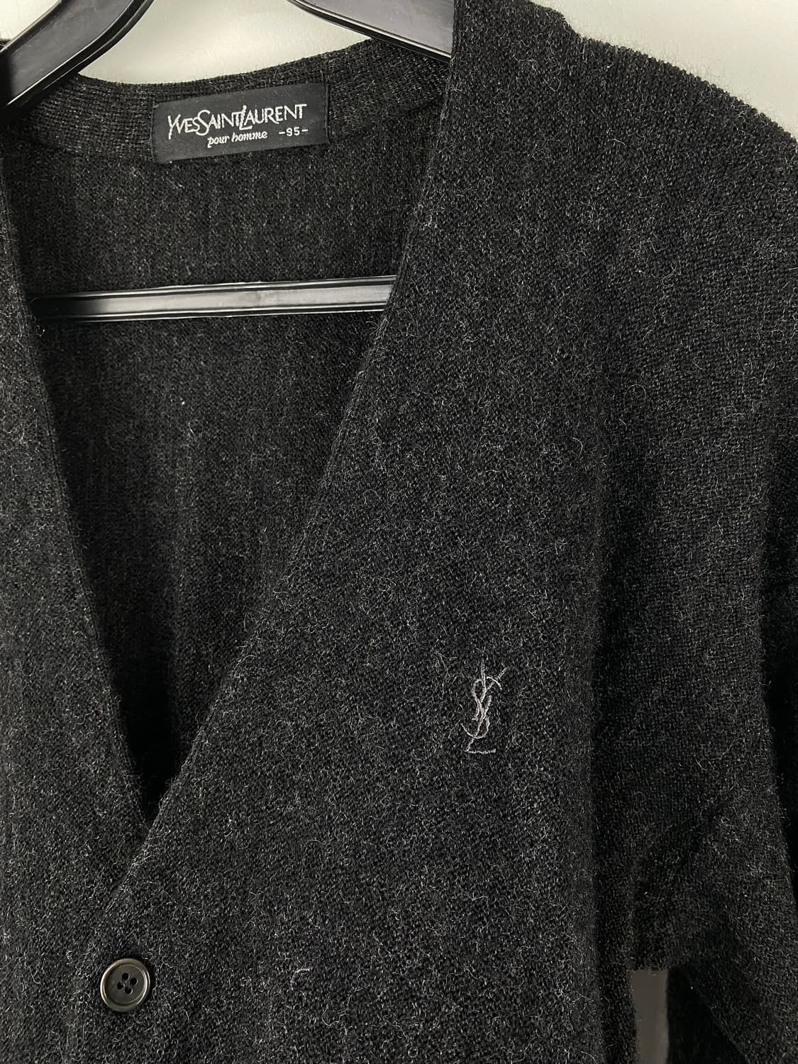 YSL 입생로랑 차콜 울 가디건 M 상품이미지3