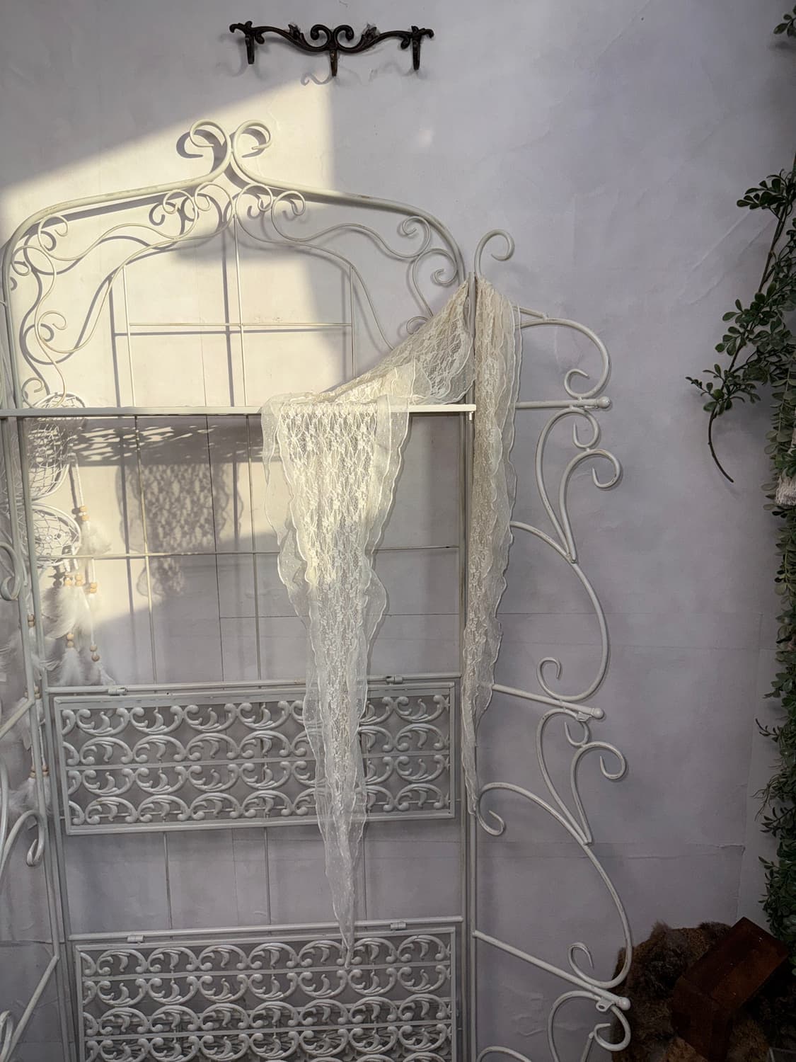 Ivory floral dot lace scarf 상품이미지1