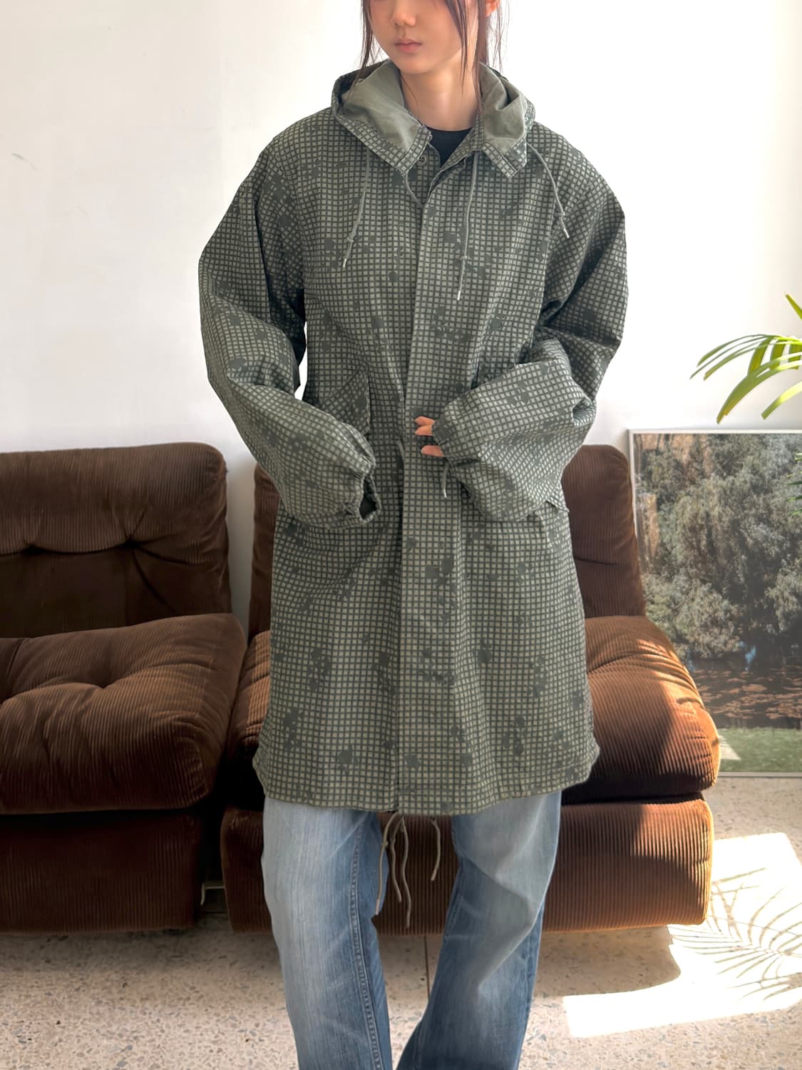 80‘s 미군 오리지널 나이트 데저트 카모 피쉬테일 파카 상품이미지2