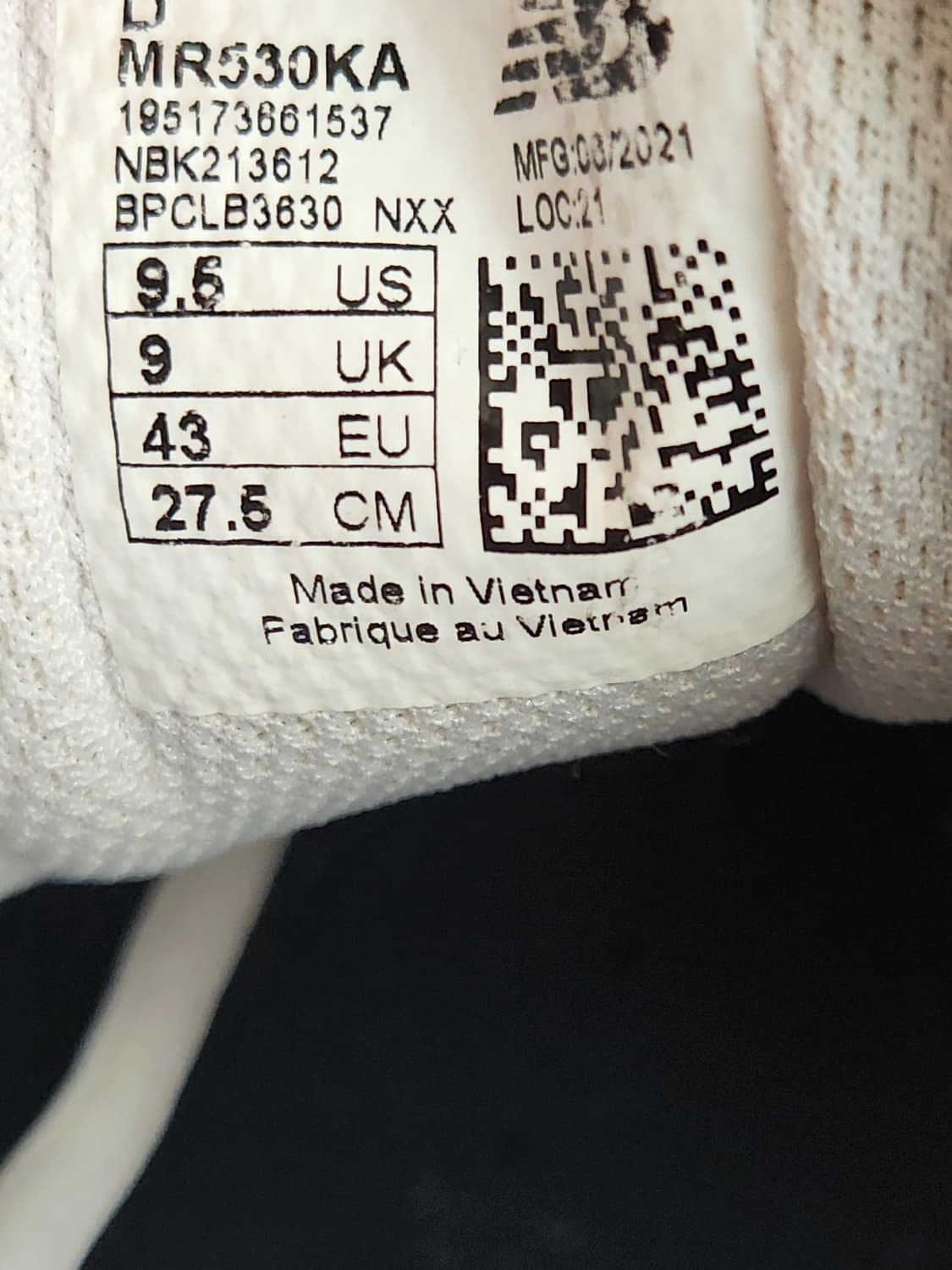 뉴발란스 운동화 530 스틸 그레이 (MR530KA) 사이즈275

 상품이미지10