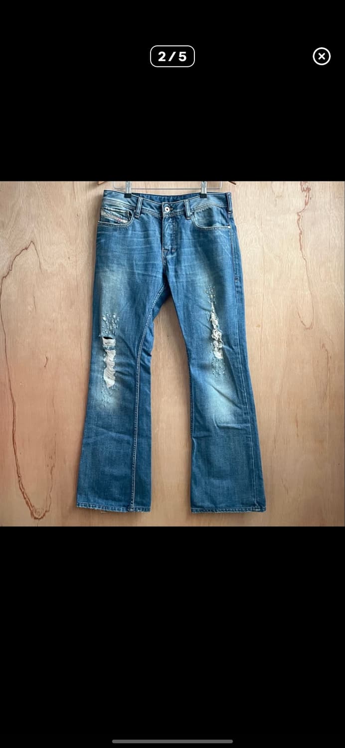 디젤 데미지 플레어 팬츠 상품이미지2