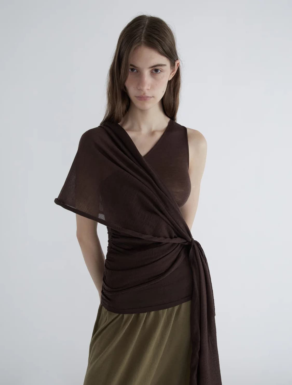 [XS,S,M,L]팔로마울 Puzzle 탑/브라운 상품이미지1