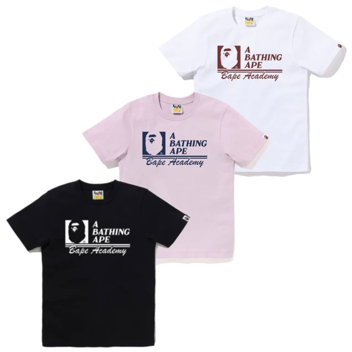 베이프 우먼즈 아카데미 로고 티셔츠 상품이미지1