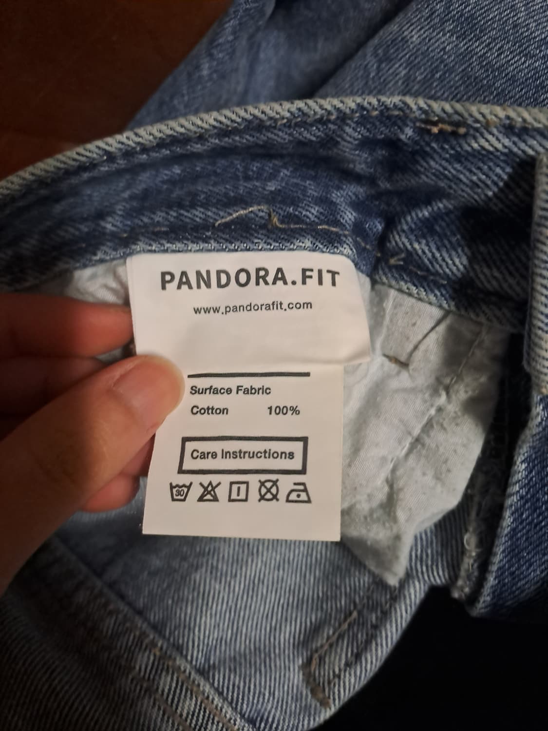 판도라핏 와이드팬츠 진청 S 상품이미지5